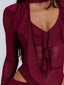 AVALINE MINI DRESS BURGUNDY Mini Dress 