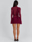 AVALINE MINI DRESS BURGUNDY Mini Dress 