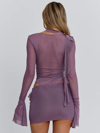 Avaline Mini Dress Dusty Purple | Outcast US Outcast USA Avaline Mini Dress Dusty Purple | Outcast US Outcast USA