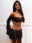 AVIVA MINI SKIRT CHOCOLATE Mini Skirt 
