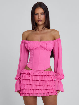 AYANI MINI DRESS HOT PINK Mini Dress 