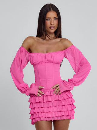 AYANI MINI DRESS HOT PINK Mini Dress 