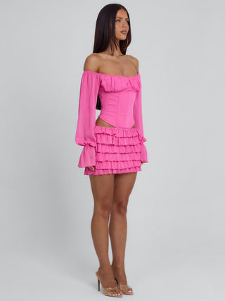 AYANI MINI DRESS HOT PINK Mini Dress 