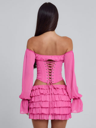 Women's Ayani Mini Dress Hot Pink in Size Medium by Outcast Women's Ayani Mini Dress Hot Pink in Size Medium by Outcast