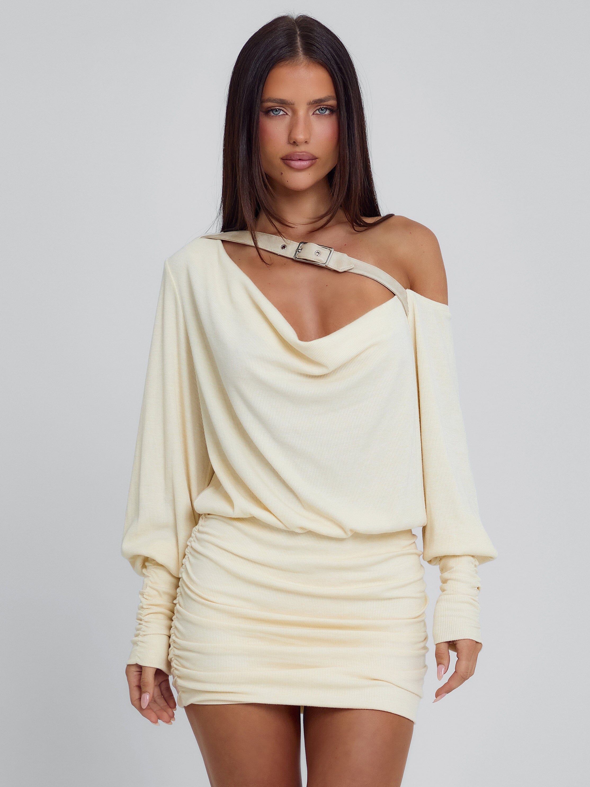 Women's White Azari Mini Dress Cream in Size Small by Outcast