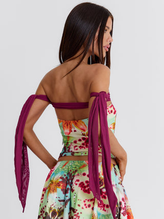 mini dress with feather trim Alisanne Feather Trim Mini Dress