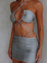 BELINDA MINI DRESS SILVER Mini Dress 