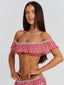 BETTY TOP RED GINGHAM Crop Top 