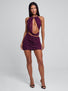 BEAUTRIX MINI DRESS DEEP PURPLE Mini Dress 