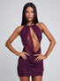 BEAUTRIX MINI DRESS DEEP PURPLE Mini Dress 