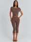 BIBIANA CAPRI JUMPSUIT BROWN Jumpsuit 