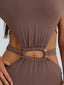 BIBIANA CAPRI JUMPSUIT BROWN Jumpsuit 