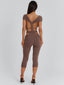 BIBIANA CAPRI JUMPSUIT BROWN Jumpsuit 