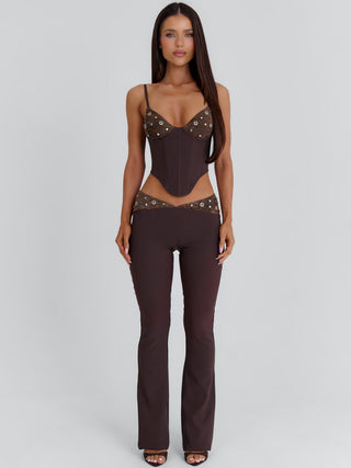 BLAKELY CORSET TOP BROWN Corset 