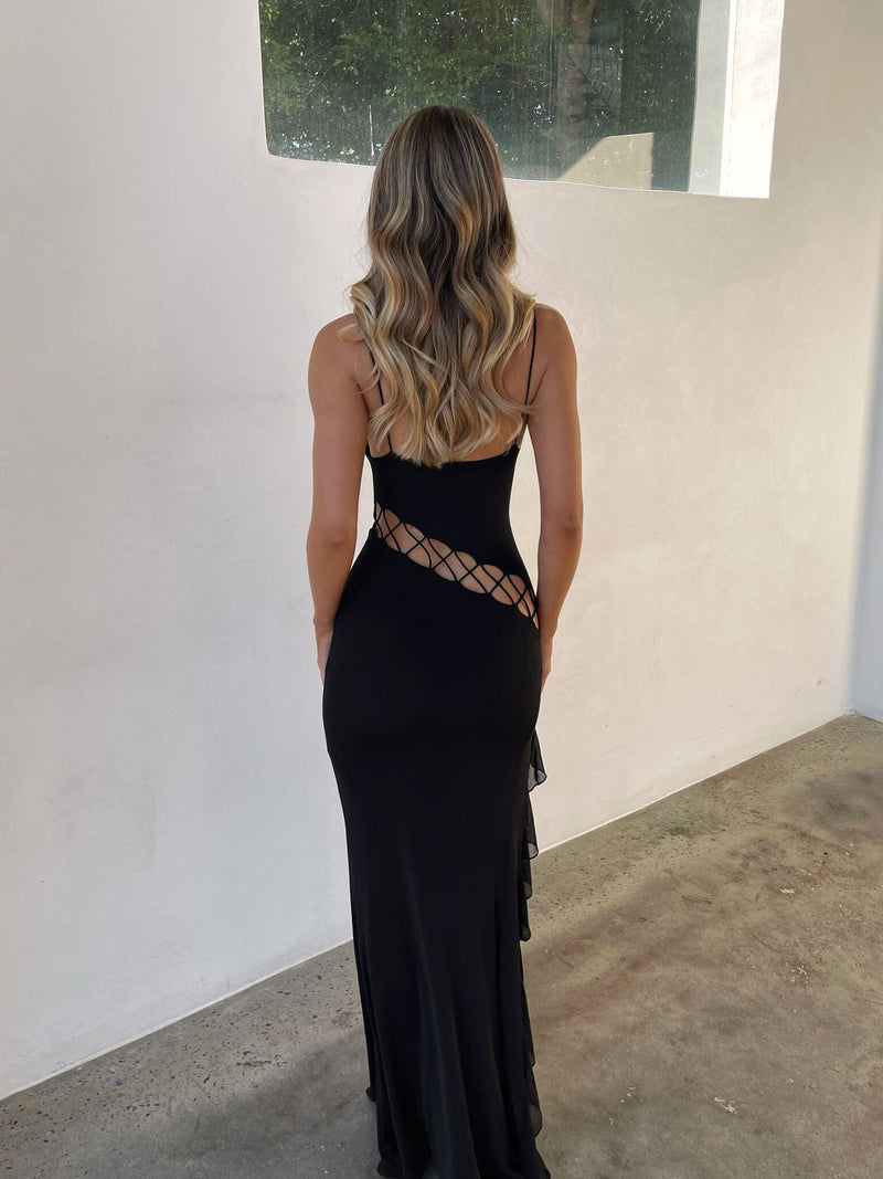 QUENTIN MAXI DRESS BLACK Maxi Dress Jellawood Limited 