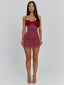 BONJOUR MINI DRESS BURGUNDY Mini Dress 