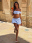 BONNIEE TOP BLUE GINGHAM Crop Top 