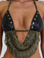 BRAIDY CROP TOP KHAKI Crop Top 