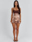 CAELIE MINI DRESS BROWN Mini Dress 