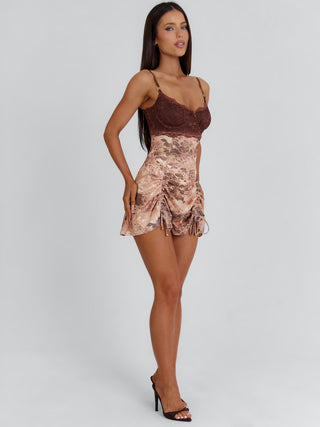CAELIE MINI DRESS BROWN Mini Dress 