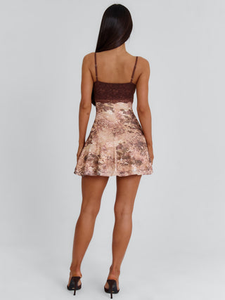 CAELIE MINI DRESS BROWN Mini Dress 