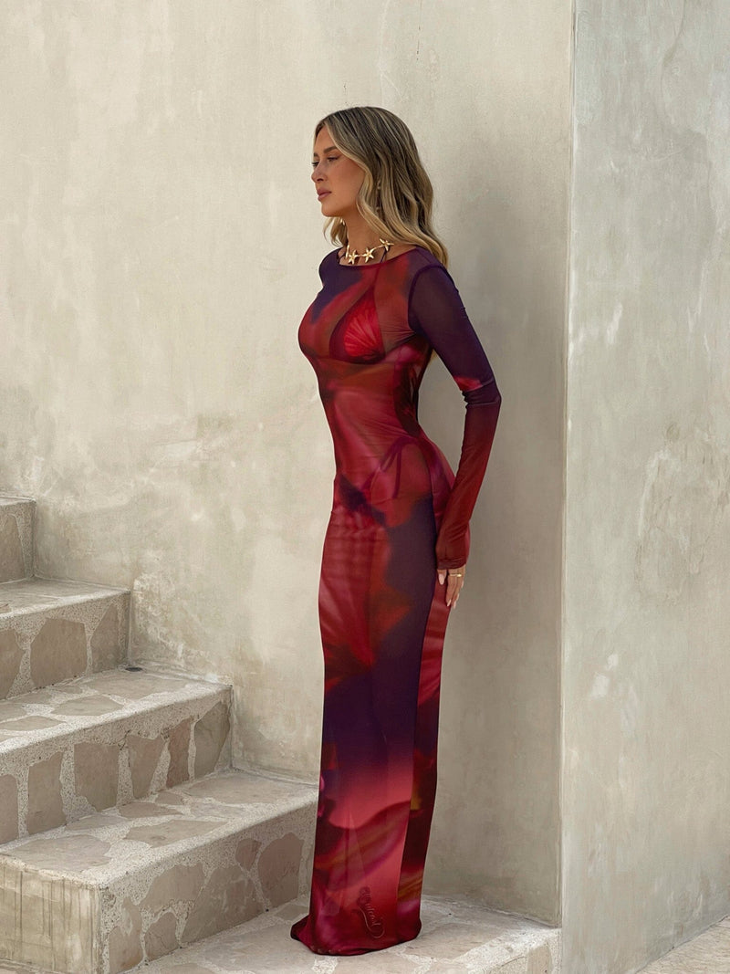 CANCUN LONG SLEEVE MAXI DRESS TWILIGHT Maxi Dress 