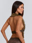CHANDRA TOP BROWN Crop Top 