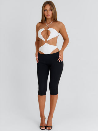 CARLENE CAPRI JUMPSUIT WHITEBLACK Jumpsuit 