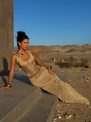 Women's Carmen Maxi Dress Gold in Size XL by Outcast Women's Carmen Maxi Dress Gold in Size XL by Outcast
