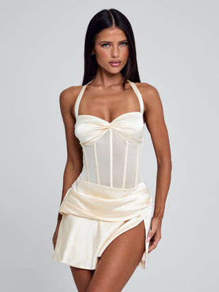 CARMIN MINI DRESS IVORY Mini Dress 