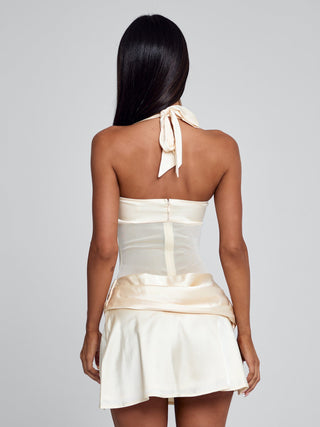 Women's White Carmin Mini Dress Ivory in Size XL by Outcast Women's White Carmin Mini Dress Ivory in Size XL by Outcast