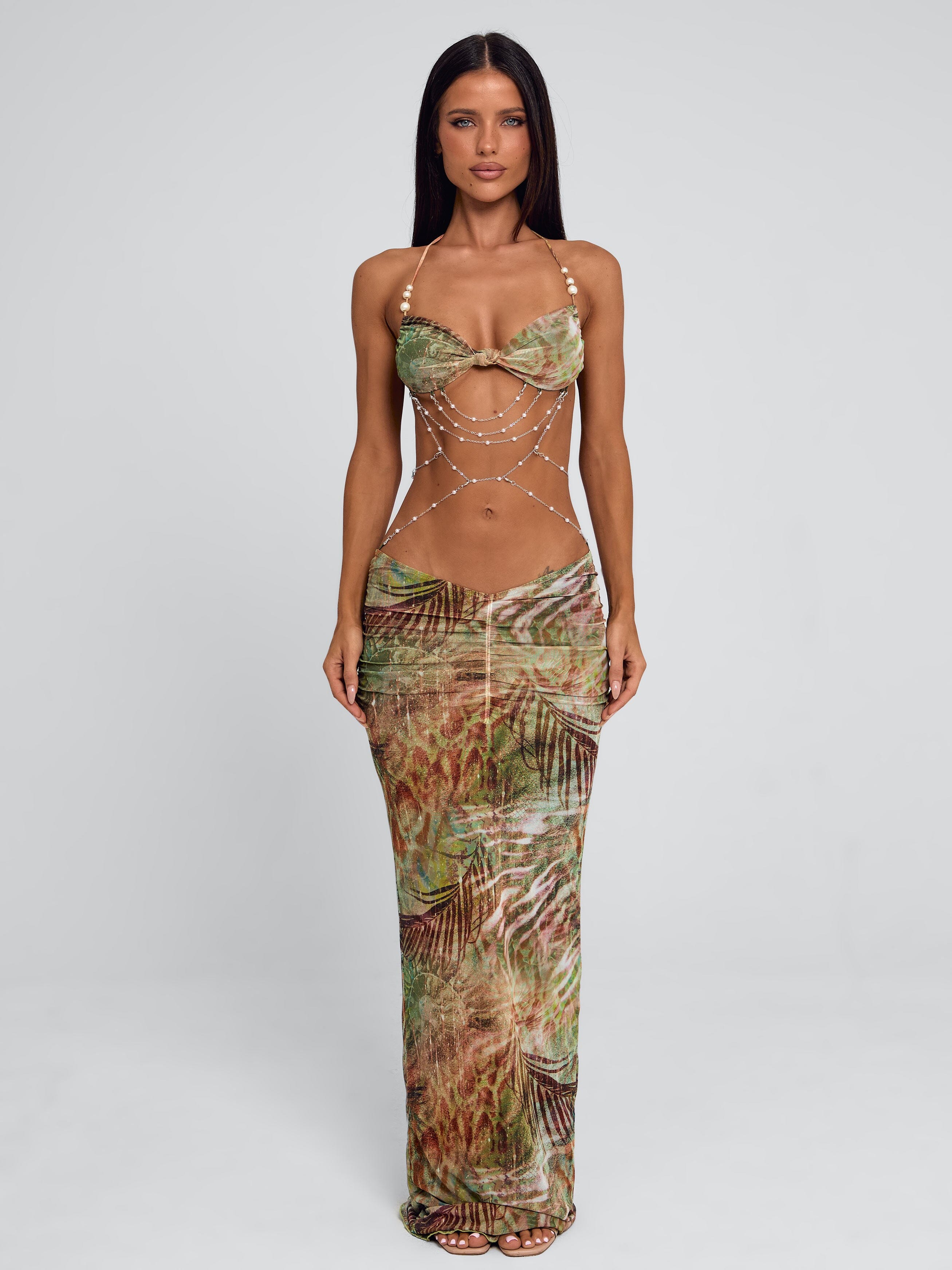 Caterina Maxi Dress Lagrono Sage | Outcast US  Outcast USA
