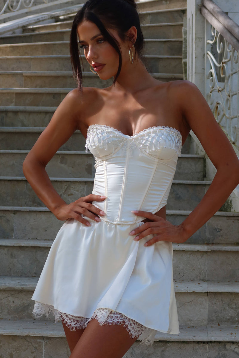 CATHIA MINI DRESS IVORY Mini Dress 