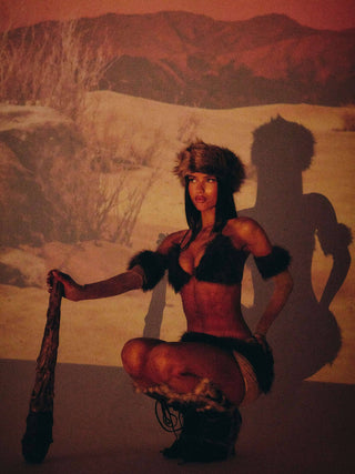 CAVEWOMAN TOP SET BROWN Crop Top 