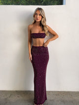 CHARLENE MAXI SKIRT WINE Maxi Skirt Dali Factory 