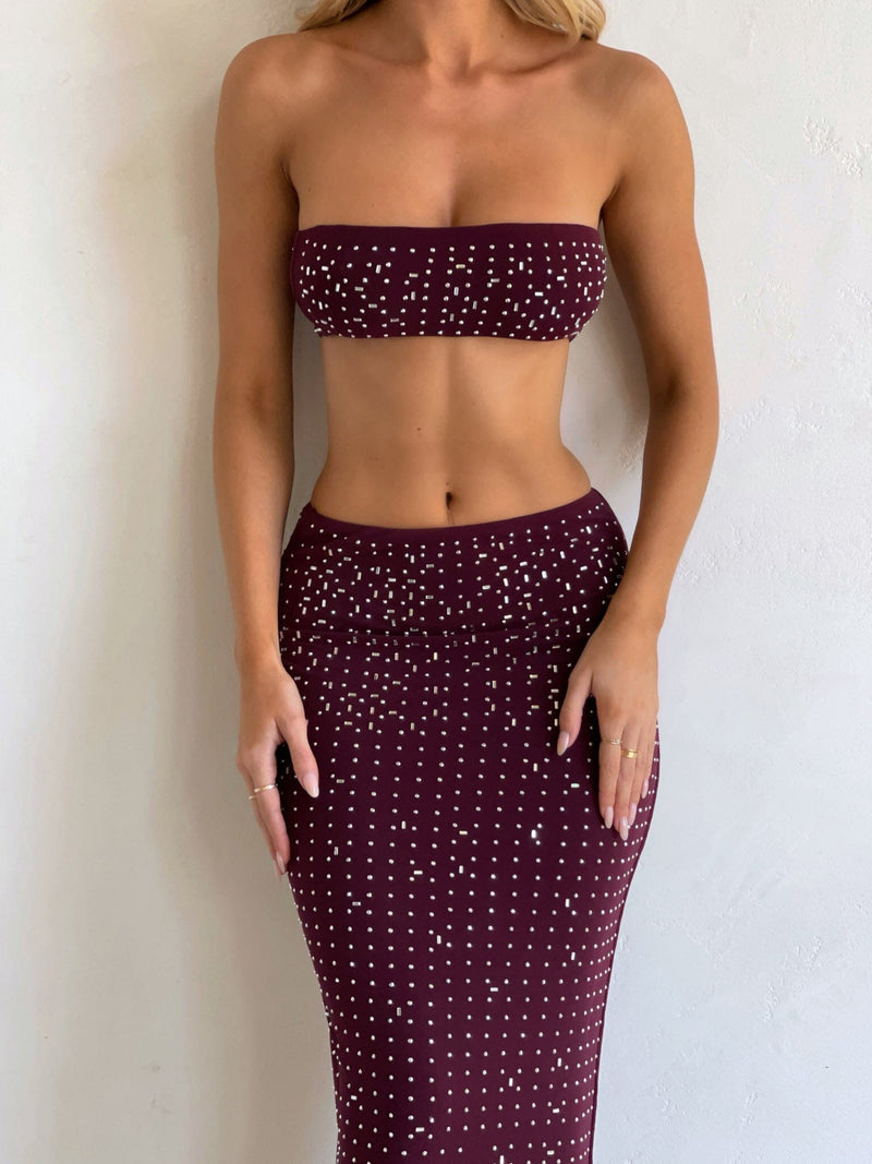 CHARLENE MAXI SKIRT WINE Maxi Skirt 