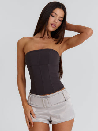 CHAYA CORSET TOP BROWN Corset 