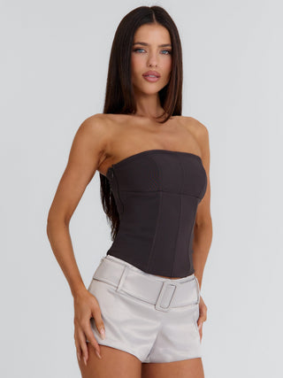 CHAYA CORSET TOP BROWN Corset 