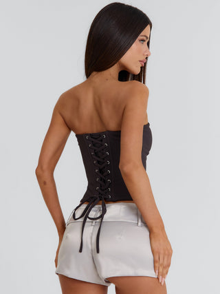 CHAYA CORSET TOP BROWN Corset 