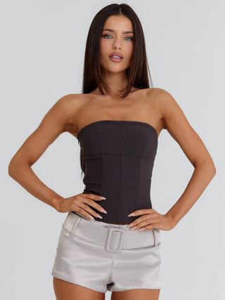 CHAYA CORSET TOP BROWN Corset 