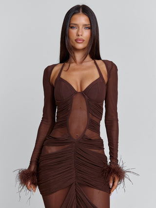 Cherrey Maxi Dress Chocolate | Outcast US Outcast USA Cherrey Maxi Dress Chocolate | Outcast US Outcast USA