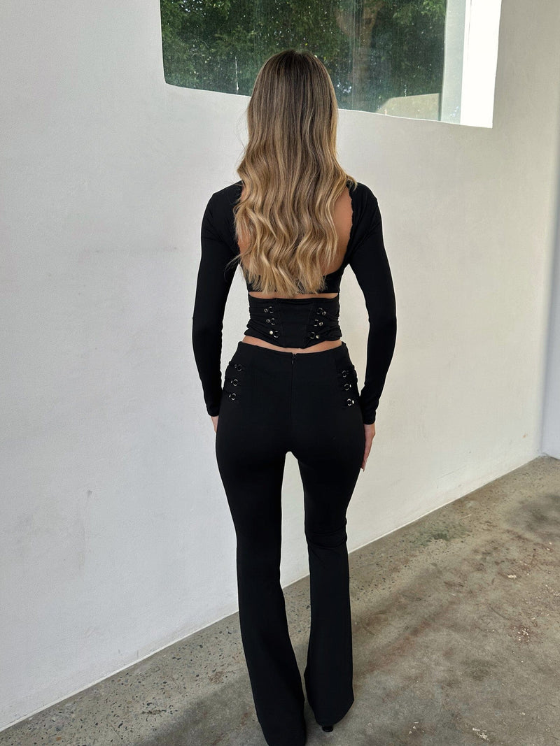 CLEMENT LONG SLEEVE TOP BLACK Tops 