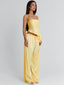 CLOVELLY SATIN PANTS YELLOW Pants 