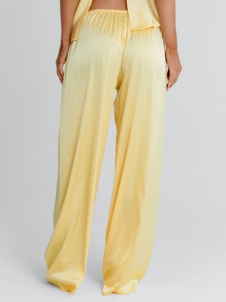 CLOVELLY SATIN PANTS YELLOW Pants 