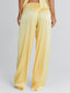 CLOVELLY SATIN PANTS YELLOW Pants 
