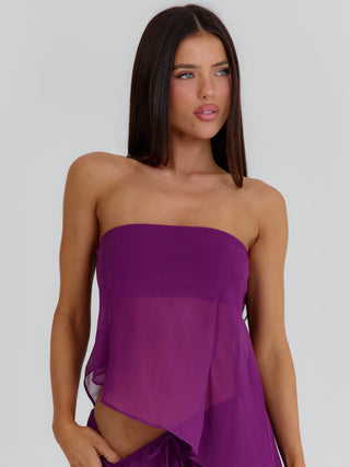 CLOVELLY TOP PLUM Top 