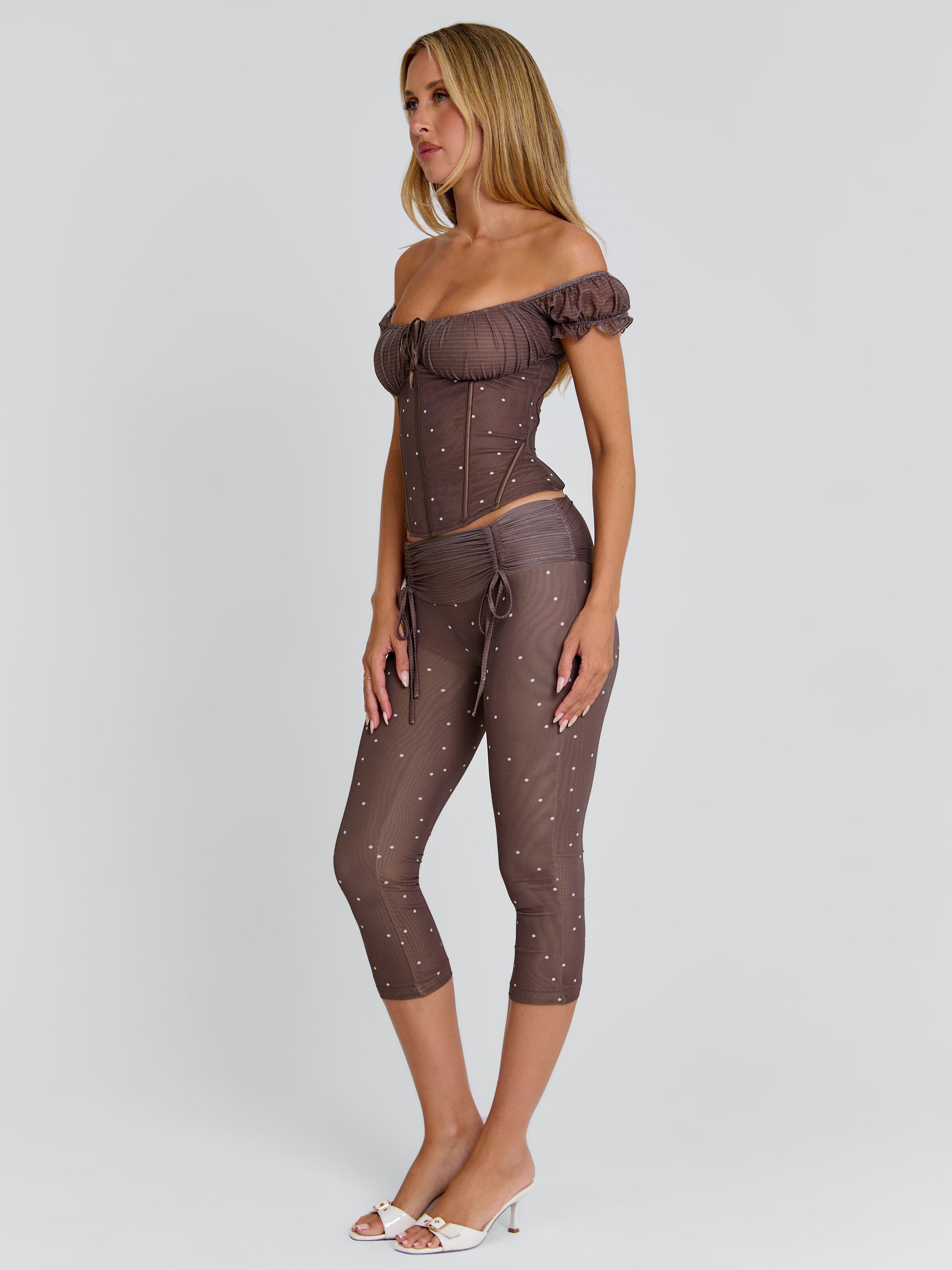 Corala Capri Pants Chocolate Polka Dot | Outcast US – Outcast USA