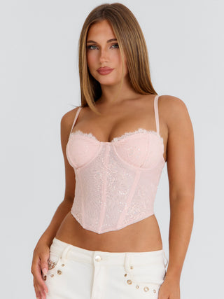 CRYSTIL CORSET PINK Corset 