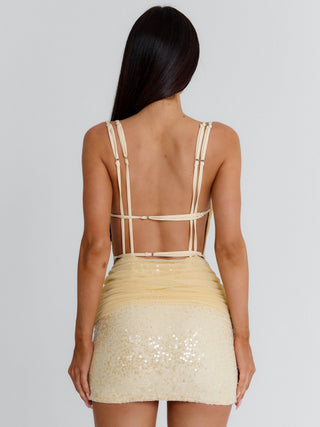 DEANNA MINI DRESS YELLOW Mini Dress 