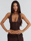 DEBBIE TOP CHOCOLATE Crop Top 